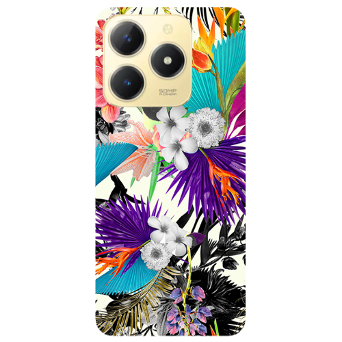 Realme C61 Sea flowers Transparent Silicone TPU Θήκη