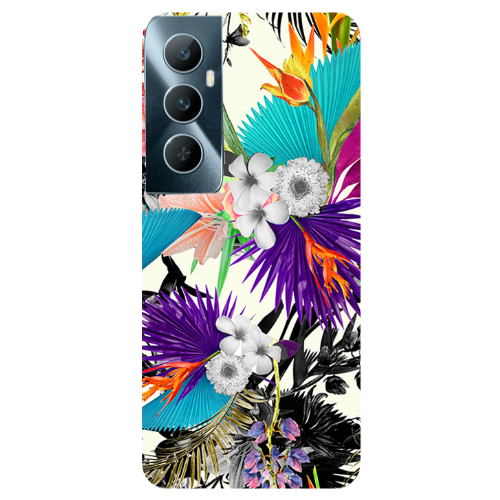 Realme C65 Sea flowers Transparent Silicone TPU Θήκη