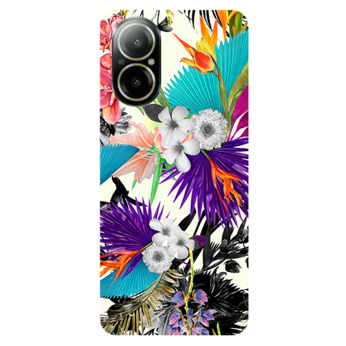 Realme C67 Sea flowers Transparent Silicone TPU Θήκη