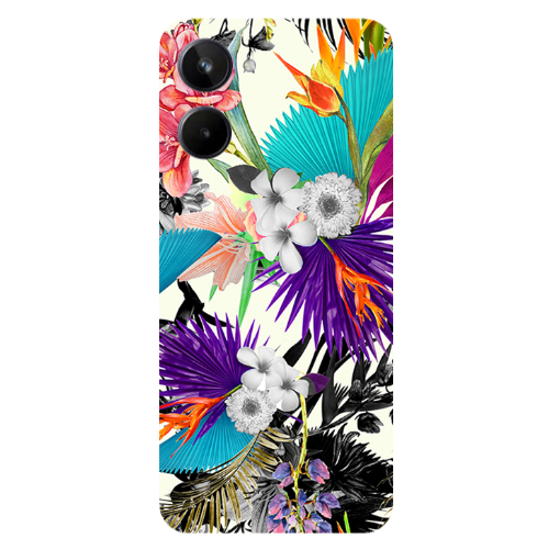 Realme 10 Sea flowers Transparent Silicone TPU Θήκη