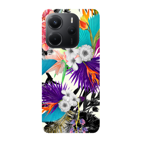 Xiaomi Redmi Note 14 Sea flowers Transparent Silicone TPU Θήκη