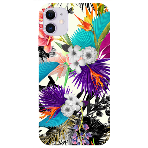 Apple iPhone 11  Sea flowers Transparent Silicone TPU Θήκη