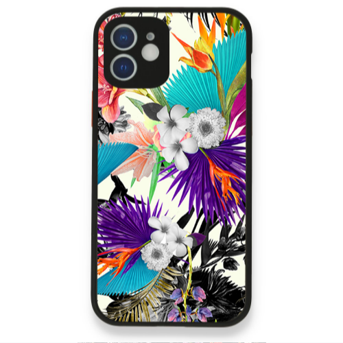 Apple iPhone 12 Sea flowers Black Glossy Θήκη