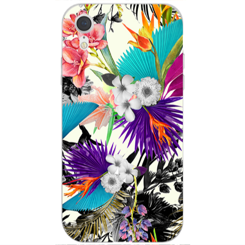 Apple iPhone Xr Sea flowers Transparent Silicone TPU Θήκη