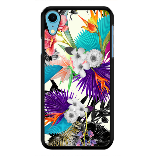 Apple iPhone Xr Sea flowers Black Glossy Θήκη