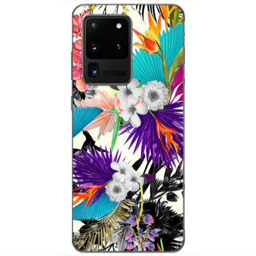Samsung S20 Ultra Sea flowers Transparent Silicone TPU Θήκη