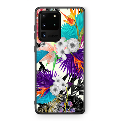 Samsung S20 Ultra Sea flowers Black Glossy Θήκη