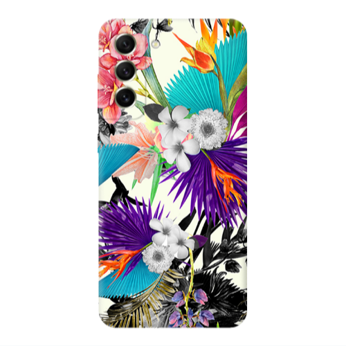 Samsung S21 Sea flowers Transparent Silicone TPU Θήκη