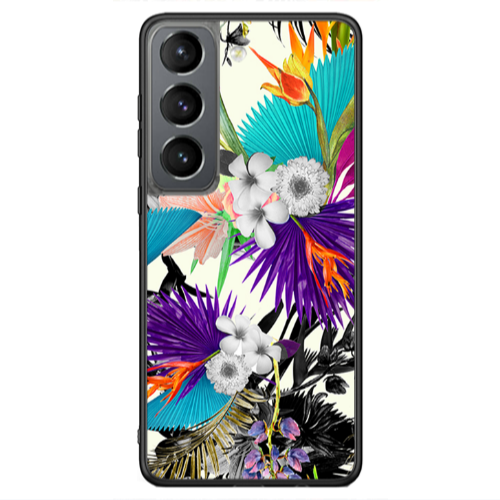 Samsung S21 Ultra Sea flowers Black Glossy Θήκη