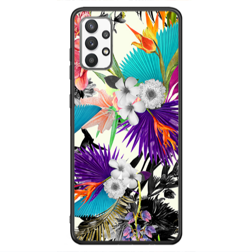 Samsung A13 4G Sea flowers Black Glossy Θήκη