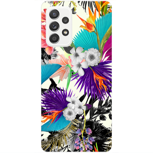 Samsung A53 Sea flowers Transparent Silicone TPU Θήκη