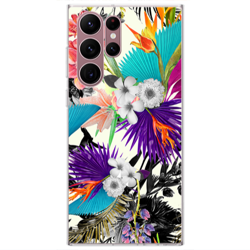 Samsung S22 Ultra Sea flowers Transparent Silicone TPU Θήκη