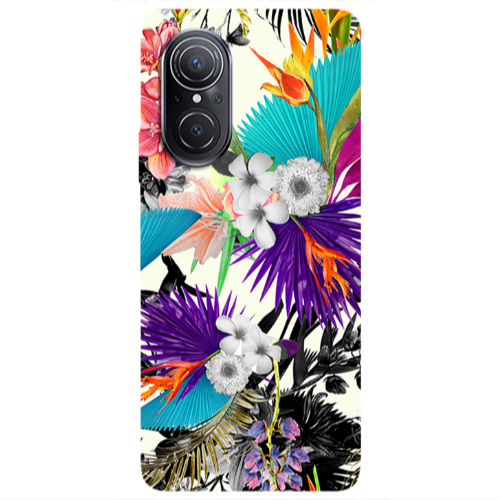 Huawei Nova 9 SE Sea flowers Transparent Silicone TPU Θήκη