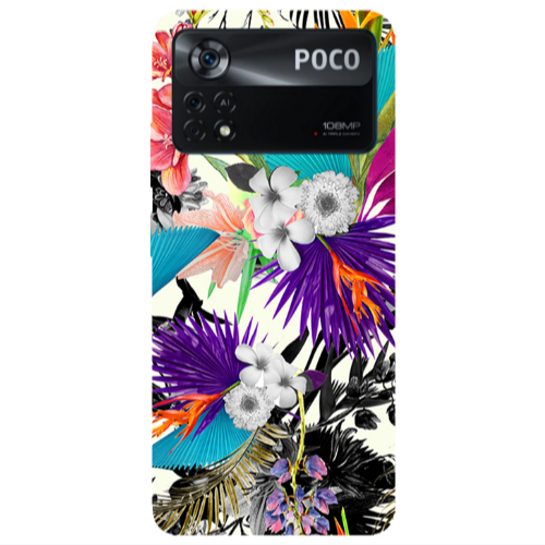 Xiaomi Poco X4 Pro Sea flowers Transparent Silicone TPU Θήκη
