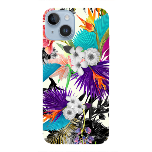 Apple iPhone 14  Sea flowers Transparent Silicone TPU Θήκη