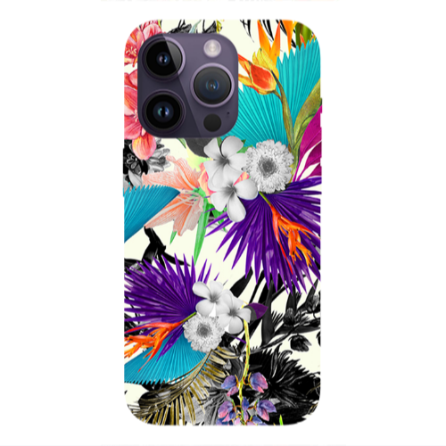 Apple iPhone 14 Pro  Sea flowers Transparent Silicone TPU Θήκη