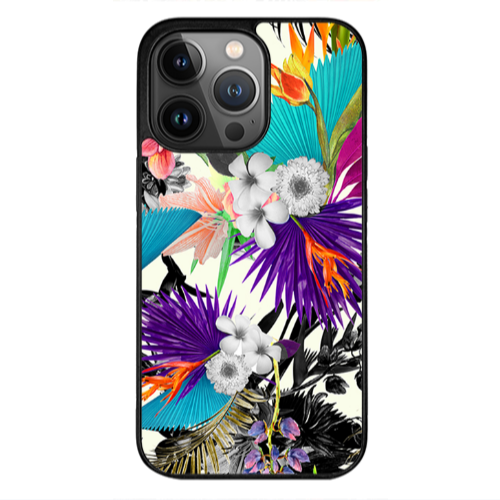 Apple iPhone 12 Pro Max Sea flowers Black Glossy Θήκη