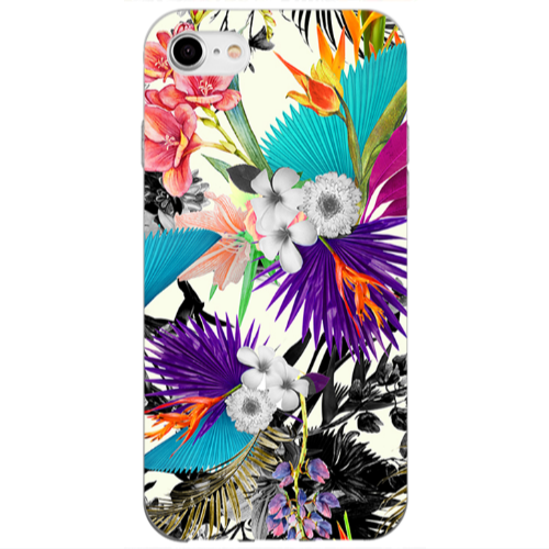 Apple iPhone 7 Sea flowers Transparent Silicone TPU Θήκη