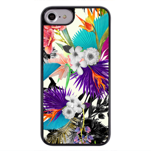 Apple iPhone 7 Sea flowers Black Glossy Θήκη