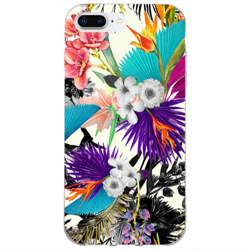 Apple iPhone 7 Plus Sea flowers Transparent Silicone TPU Θήκη