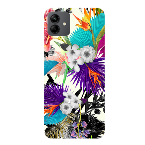 Samsung A04 Sea flowers Transparent Silicone TPU Θήκη