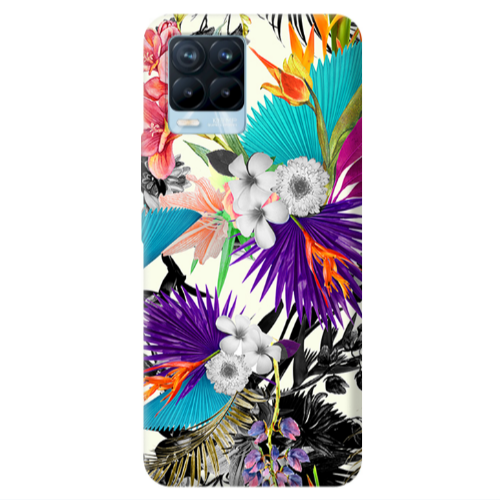 Realme 8 Pro Sea flowers Transparent Silicone TPU Θήκη