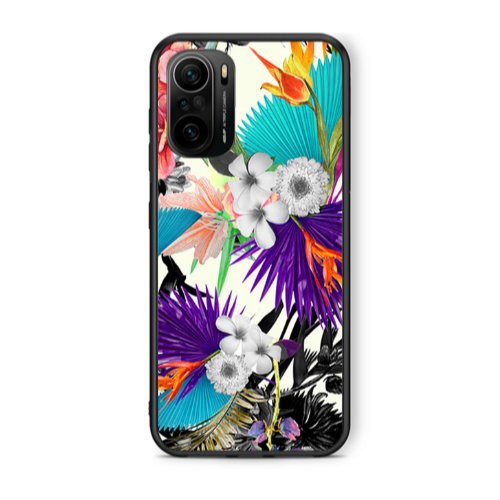 Xiaomi Poco F3 Sea flowers Black Glossy Θήκη