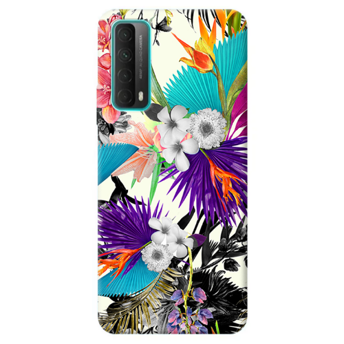 Huawei P Smart 2021 Sea flowers Transparent Silicone TPU Θήκη