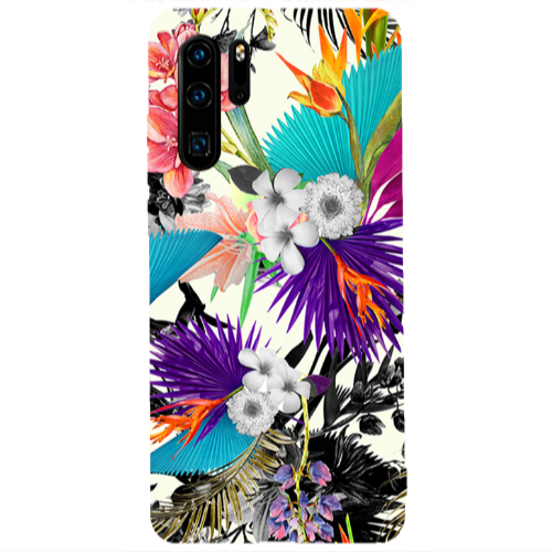 Huawei P30 Pro Sea flowers Transparent Silicone TPU Θήκη