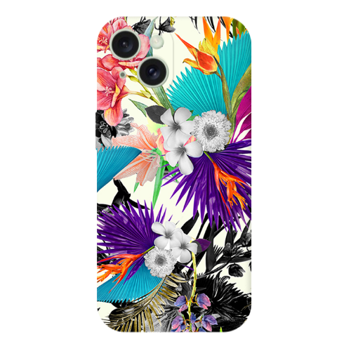 Apple iPhone 15 Sea flowers Transparent Silicone TPU Θήκη