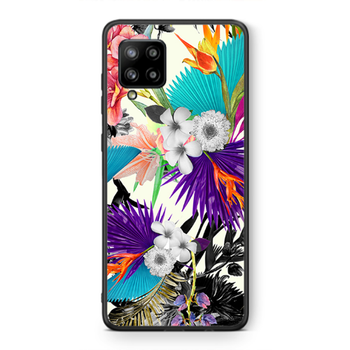 Samsung A42 5G Sea flowers Black Glossy Θήκη