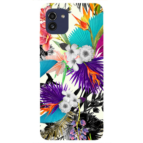 Samsung A03 Sea flowers Transparent Silicone TPU Θήκη