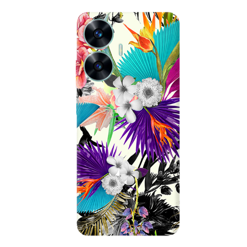 Realme C55 Sea flowers Transparent Silicone TPU Θήκη
