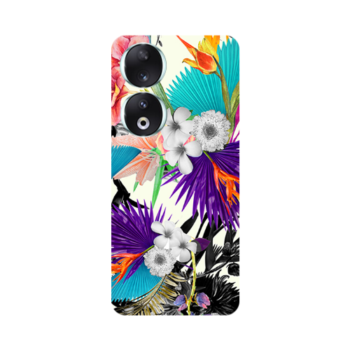 Honor 90 5G Sea flowers Transparent Silicone TPU Θήκη