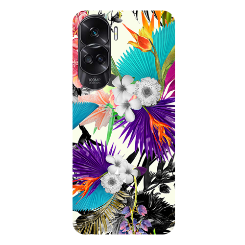 Honor 90 Lite 5G Sea flowers Transparent Silicone TPU Θήκη