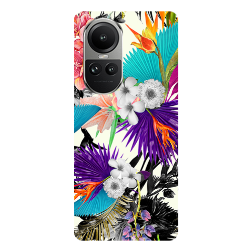 Oppo Reno10 5G Sea flowers Transparent Silicone TPU Θήκη