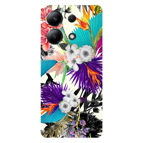 Xiaomi Redmi Note 13 4G Sea flowers Transparent Silicone TPU Θήκη