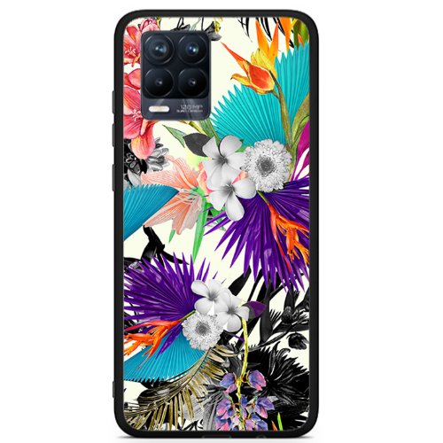 Realme 8 i Sea flowers Black Glossy Θήκη