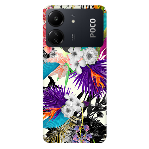 Xiaomi Poco C65 Sea flowers Transparent Silicone TPU Θήκη
