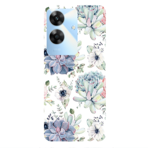 Realme Note 60 Flower 56 Transparent Silicone TPU Θήκη
