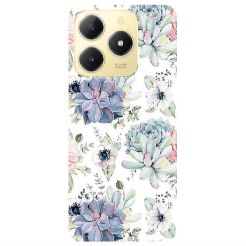 Realme C61 Flower 56 Transparent Silicone TPU Θήκη
