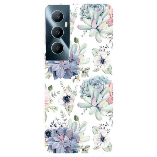 Realme C65 Flower 56 Transparent Silicone TPU Θήκη