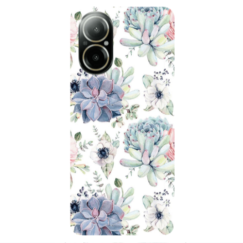 Realme C67 Flower 56 Transparent Silicone TPU Θήκη
