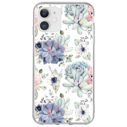 Apple iPhone 12 Flower 56 Transparent Silicone TPU Θήκη