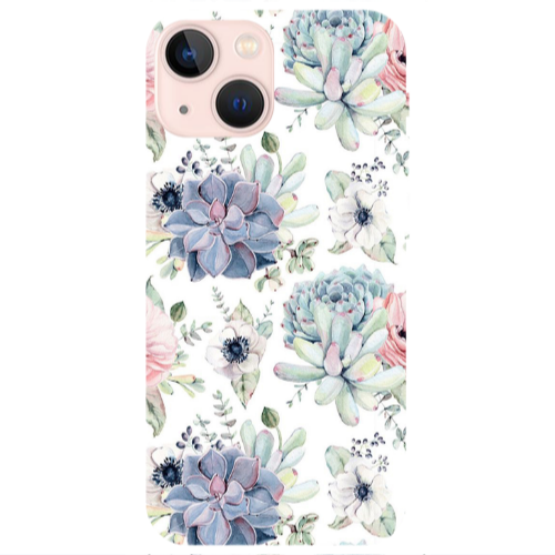 Apple iPhone 13 Flower 56 Transparent Silicone TPU Θήκη