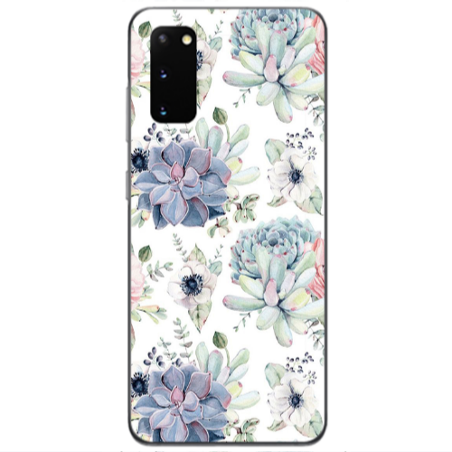 Samsung S20 Flower 56 Transparent Silicone TPU Θήκη