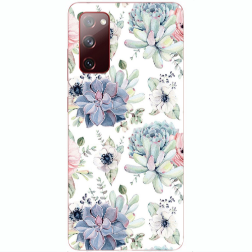 Samsung S20 FE Flower 56 Transparent Silicone TPU Θήκη