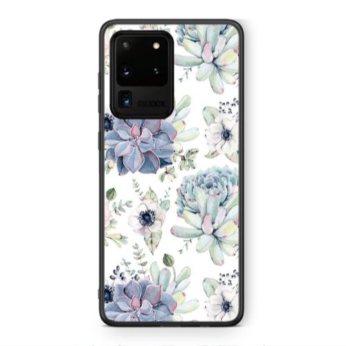 Samsung S20 Ultra Flower 56 Black Glossy Θήκη