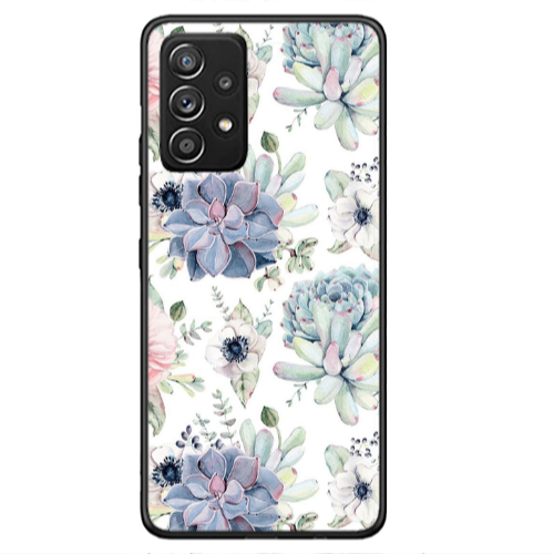 Samsung A33 Flower 56 Black Glossy Θήκη