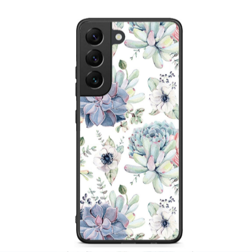 Samsung S22 Plus Flower 56 Black Glossy Θήκη